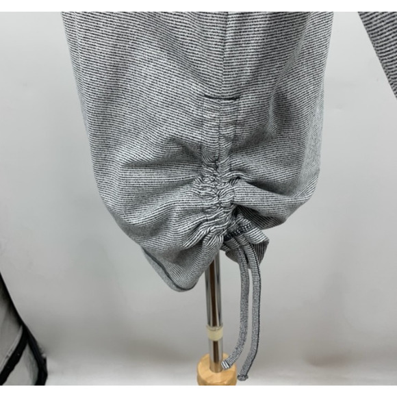 Lucy Shirt Womens L/XL Striped Ruched Sides Thumbholes Raglan Long Sleeve - Picture 3 of 12